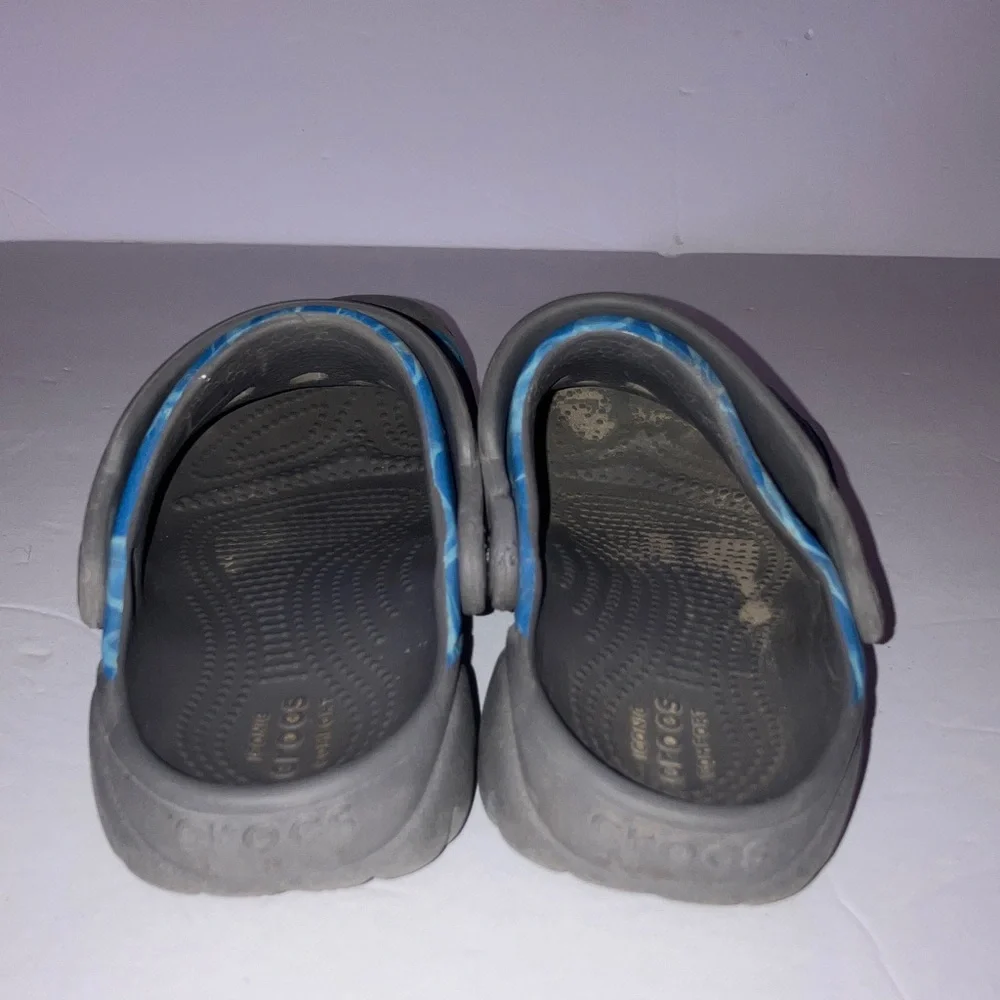 CROCS Kids Blue‎ and Gray Sandals Size 11